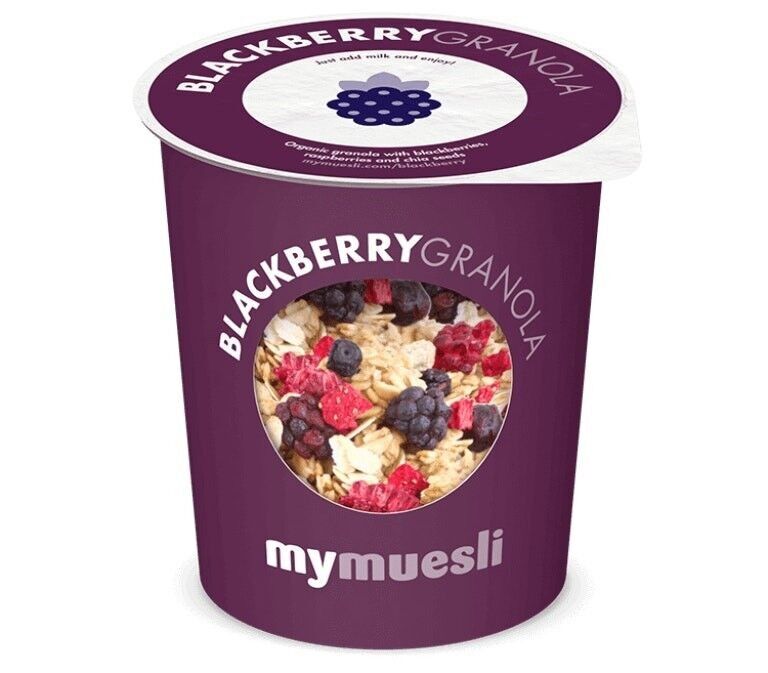 mymuesli2go Blackberry Granola Muesli, vassoio da 12, biologico