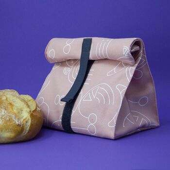 sac à lunch pour les déplacements / inlay sans plastique / garde naturellement frais (saumon) 2