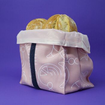 sac à lunch pour les déplacements / inlay sans plastique / garde naturellement frais (saumon) 3