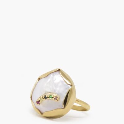 Over The Rainbow Pearl Ring