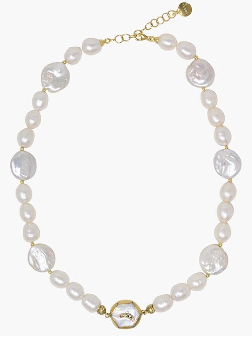 Over The Rainbow Pearl Statement Necklace