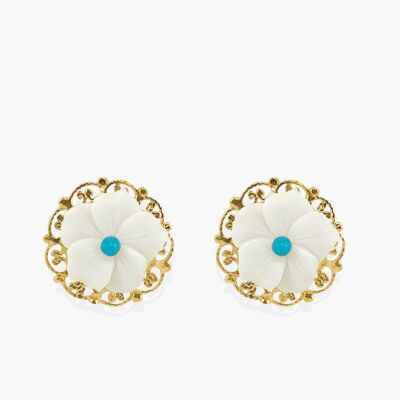 Petals Turquoise Stud Earrings