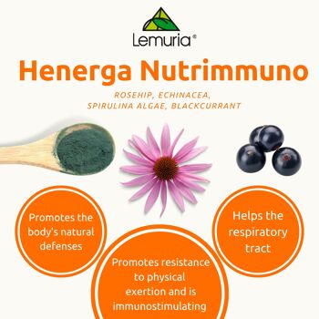 Lemuria Henerga Nutrimmuno - Energia e Difesa Tutto l'Anno, Azione di Sostegno, Restitutiva e Antiossidante - dans un nouveau format, 10 sticks de 10 ml 2