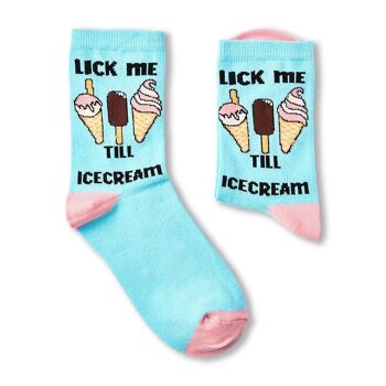 Chaussettes pour femme Lick Me Till Icecream 1