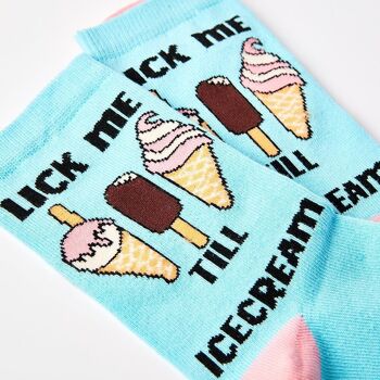 Chaussettes pour femme Lick Me Till Icecream 2