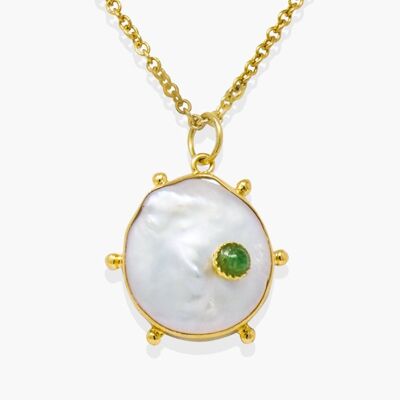 Collana con ciondolo ribelle ribelle verde smeraldo