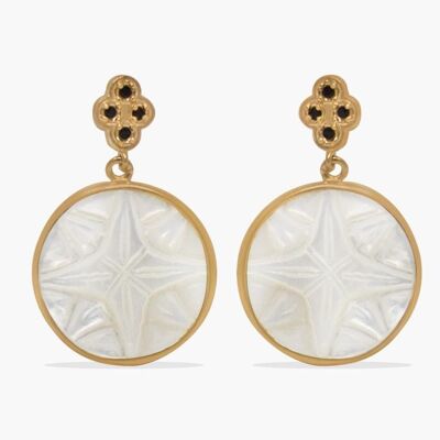 Rose Des Vents Rose-plated Mother Of Pearl Earrings