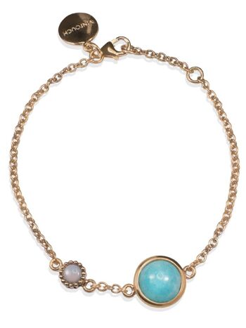 Bracelet Satellite Or Rose Amazonite & Opale 1