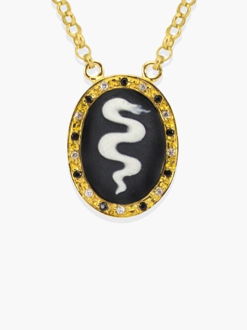 Snake Cameo Necklace