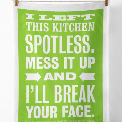 Spotless Kitchen Funny Tea Towel