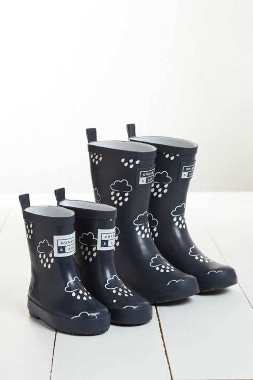 Older Kids Navy Colour-Changing Wellies