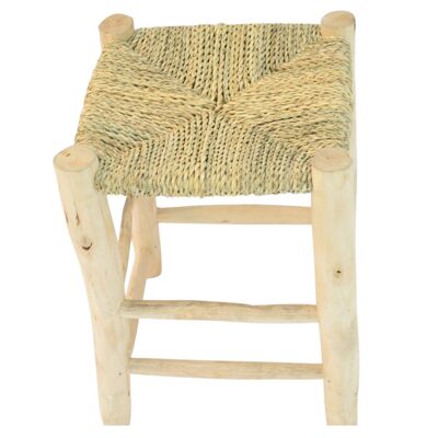 Bohemian Rattan Lemonwood Moroccan Stool