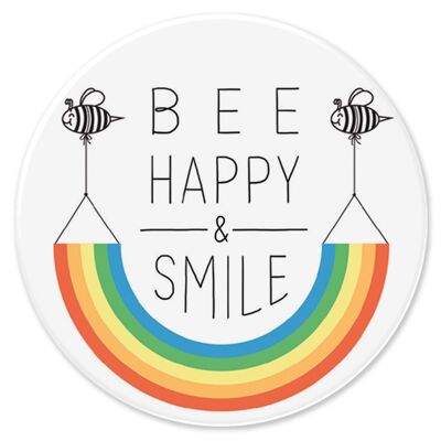 Be Happy And Smile Funny Badge