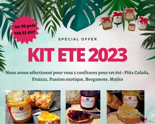KIT ETE 2023 - lot 30 pots de confitures estivales