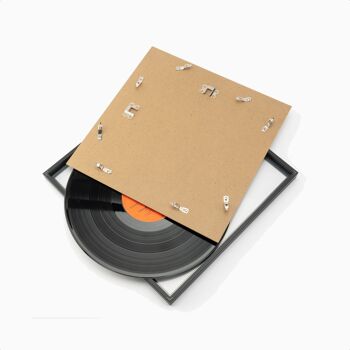 Mur de cadre de disque vinyle | Cadre de disque en bois | Cadre en vinyle noir 5