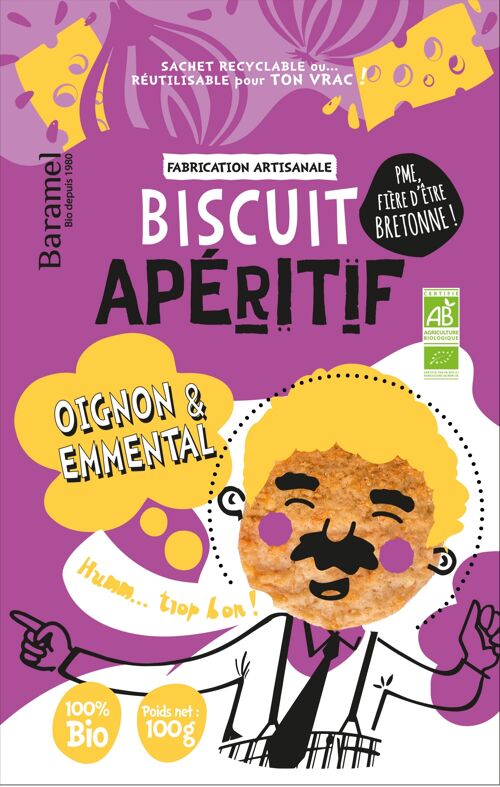 Biscuits salés Oignon - Emmental Bio