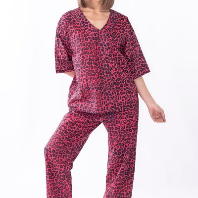 Pijama Pink Panther (parte superior y pantalones relajados estampados)
