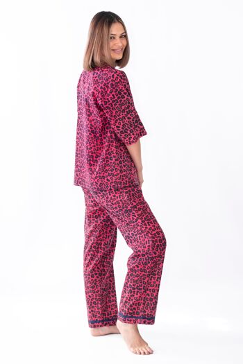 Ensemble pyjama panthère rose (haut décontracté imprimé + bas) 4