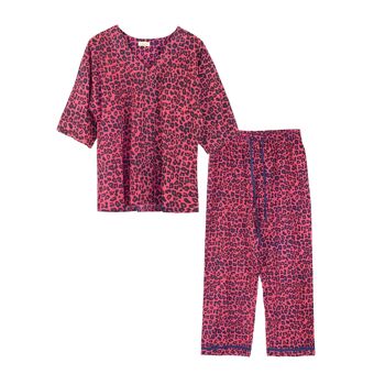 Ensemble pyjama panthère rose (haut décontracté imprimé + bas) 5