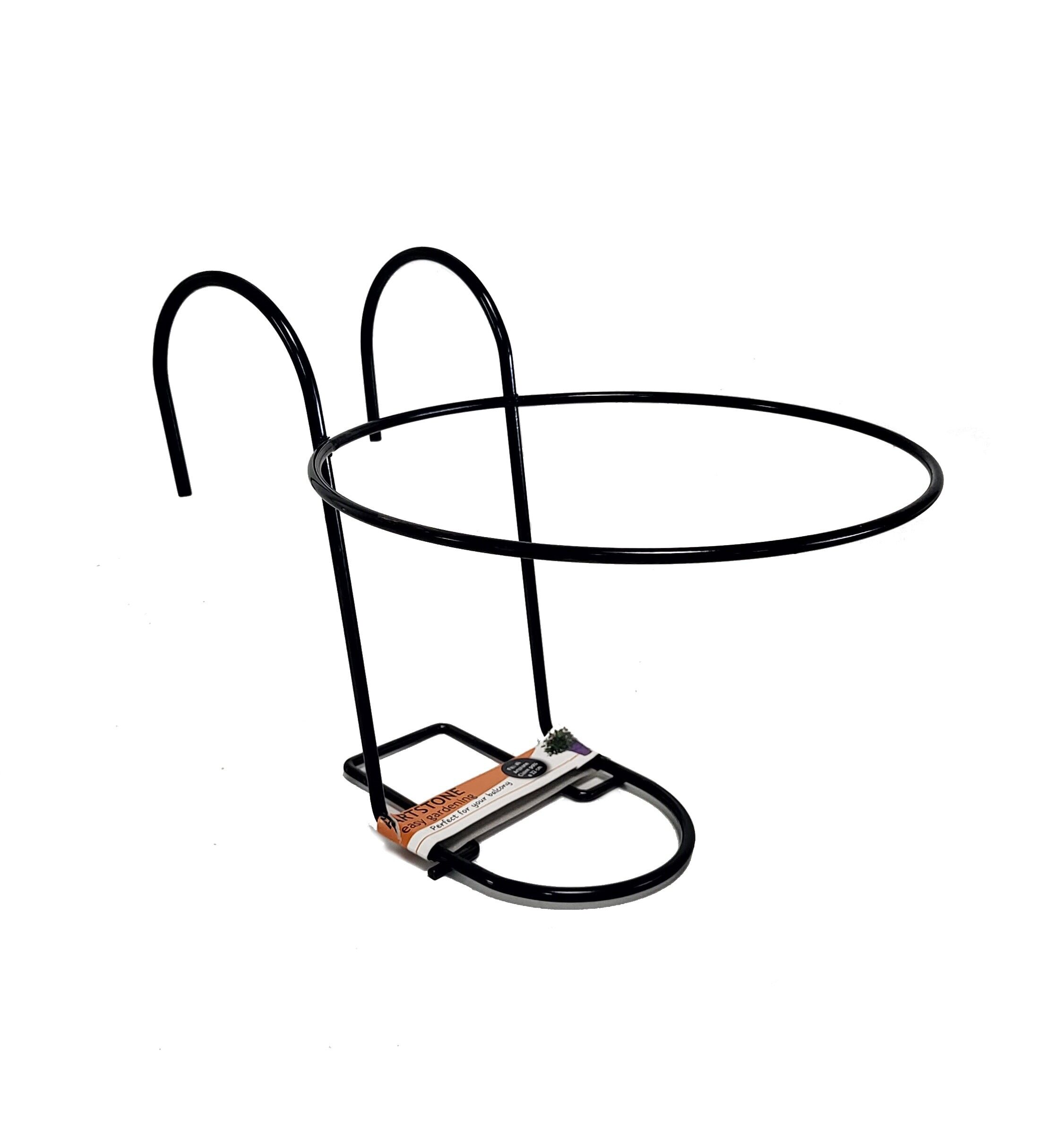 Black metal Artstone Amy balcony hangers for plant pots