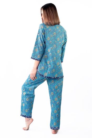 Ensemble pyjama Waterlily (haut caftan imprimé + bas) 4