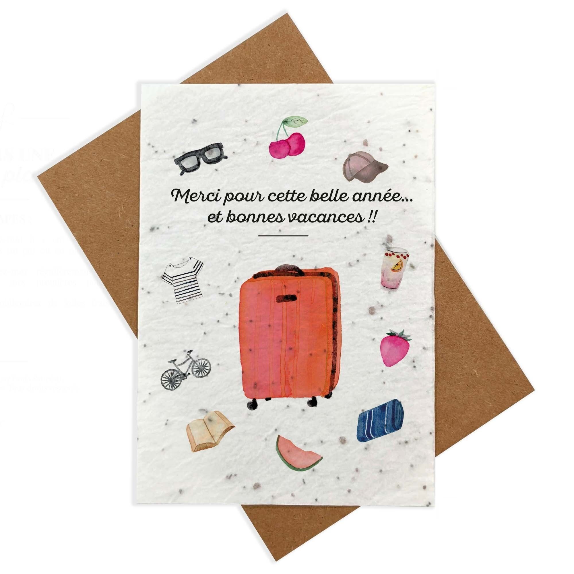 Master.sses Aquarell-Pflanzkarte. - In den Sommerurlaub fahren