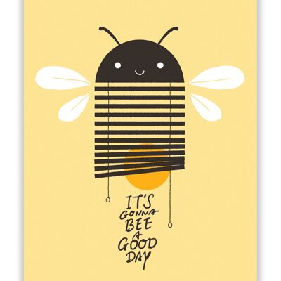 Bee A Good Day Postcard