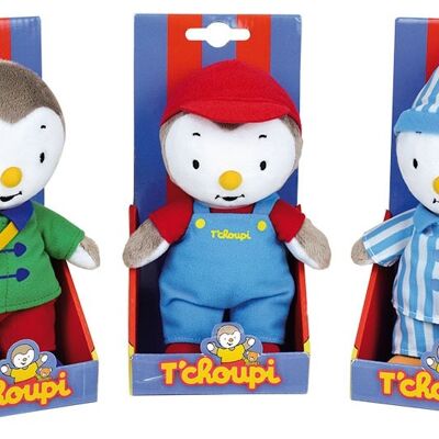 T'Choupi cuddly toys 19 cm, 3 assorted, in box