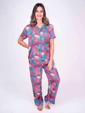 Ensemble pyjama paon (haut de pyjama imprimé + bas) 1