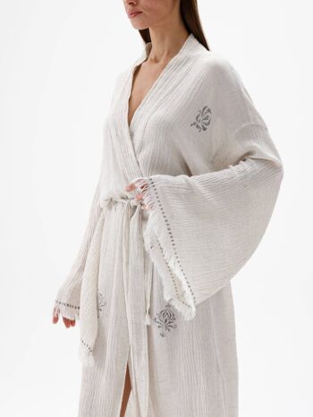 Kimono en coton chanvre (3158) 20% chanvre, 80% coton biologique 4