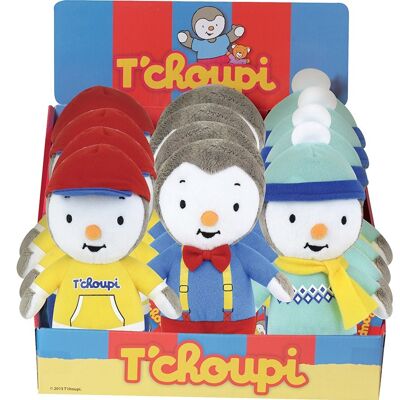 Peluches T'Choupi 17 cm, 3 surtidos, en caja expositora