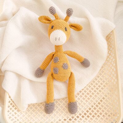 Juguete de jirafa amigurumi de ganchillo / certificado UKCA-CE