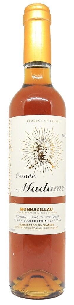Sweet white wine Monbazillac appellation MADAME 1998 50 cl