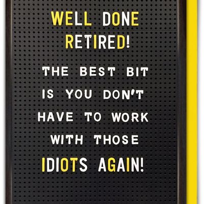 Retired Funny Retirement Card