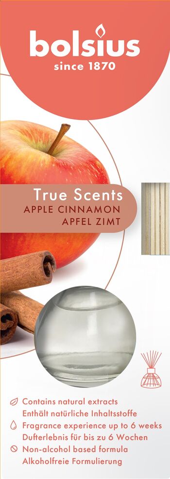 Diffuseur d'arômes True Scents 45ml Pomme Cannelle
