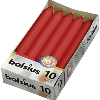 Torpedo kaarsen 170/20 doos 10 Rood