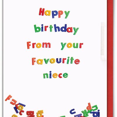 From Your Favourite Niece Funny Uncle / Aunt Card