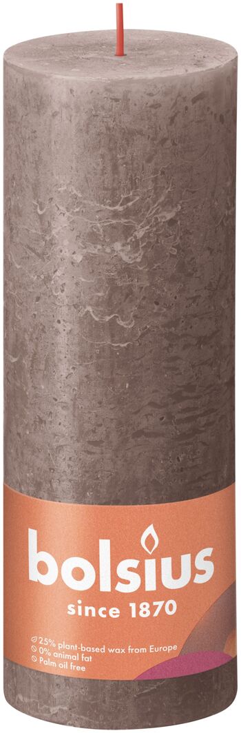 Bougie rustique Shine 190/68 Rustic Taupe