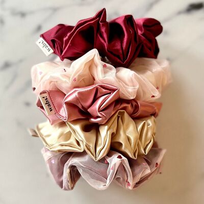 Satin Scrunchie Heart