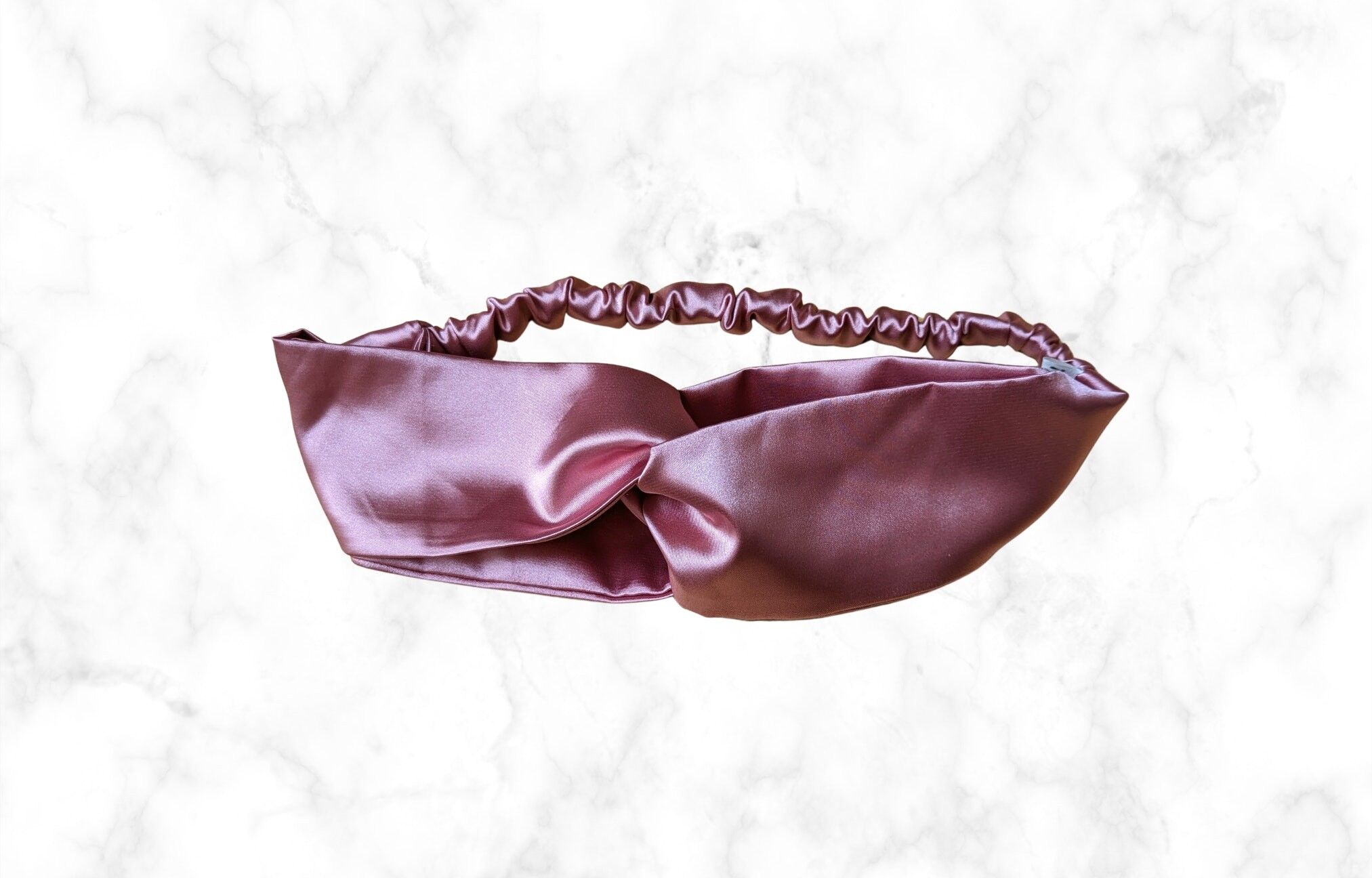 Twisted Satin Headband Dusty Pink