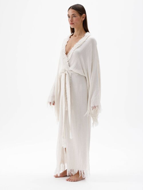 Washed Linen Kimono (3250) 38% Linen 35% Cotton 27% Viscose