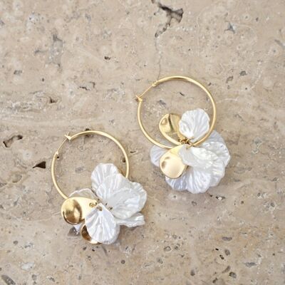 BLOSSOM hoops - Mother-of-pearl