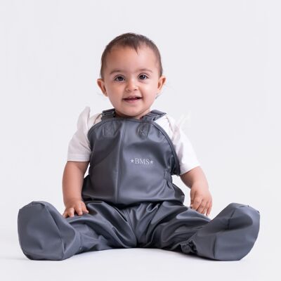 Pantalones impermeables BabyBuddy® con pies - coolgrey