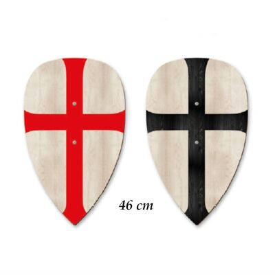 Escudo de madera natural 46 cm "Templario"