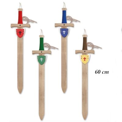 Wooden sword 60 cm + Sword holder Lys GM