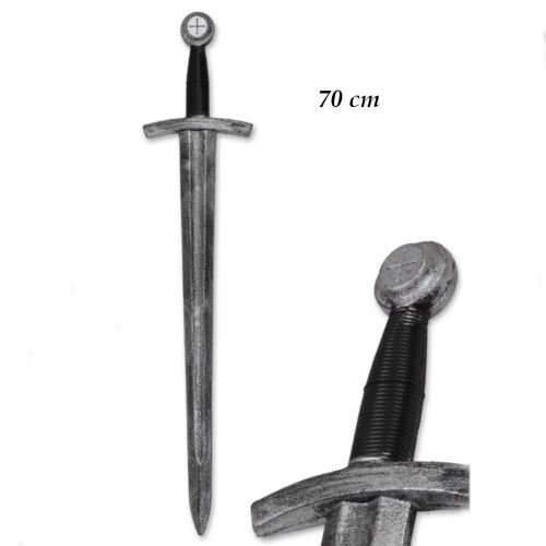 Epée 70 cm en PVC imitation métal