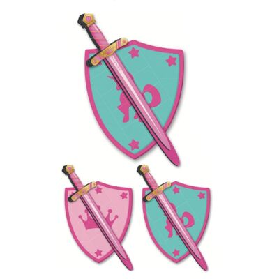 Prinzessinnen-Schwert- und Schild-Set aus Schaumstoff