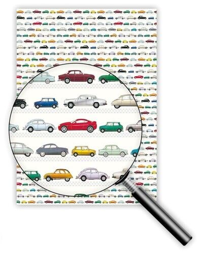 Cadeau di carta 50 x 70 cm (Design: Voitures) (SKU: 5883)
