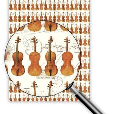 Paper Cadeau 50 x 70 cm (Design: Violons) (SKU: 8996)