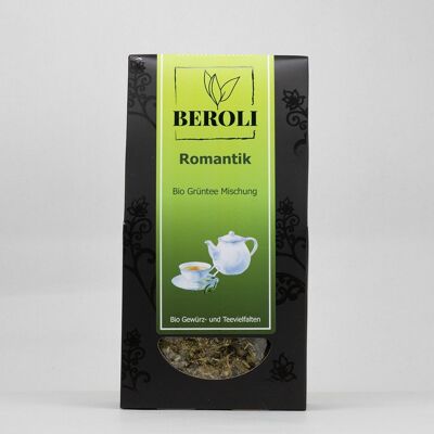 Romanticismo della composizione del tè verde organico